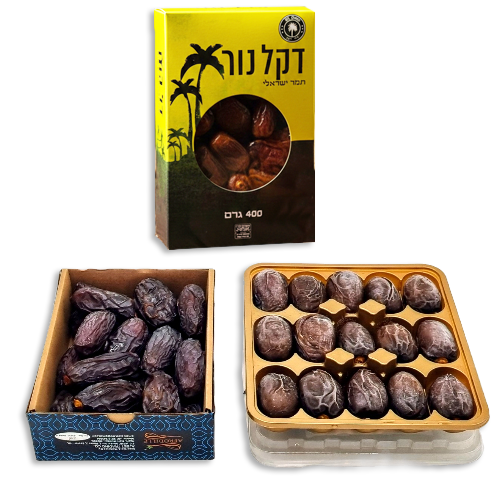 טריפל איכותי - תמר בונבון חצי קילו + תמר מג'הול 1 קילו + דקל נור 400 גרם