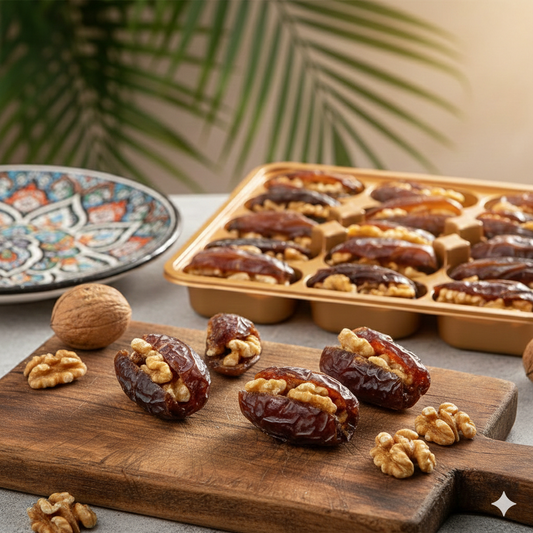 מארז מג'הול פרימיום במילוי אגוזי מלך - המתנה המושלמת מהטבע